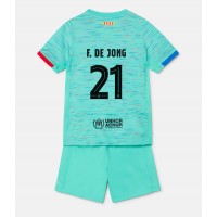 Koszulka piłkarska Barcelona Frenkie de Jong #21 Strój Trzeci dla dzieci 2023-24 tanio Krótki Rękaw (+ Krótkie spodenki)